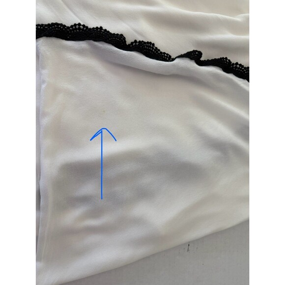 Democracy Womens Embroidered Dolman Sleeve Top Ivory/Black w/ attached Tank Sz L - Picture 13 of 13